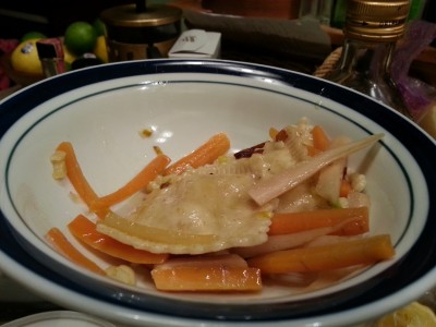 Prep for Winter - Potato Leek Ravioli with Pickled Carrots